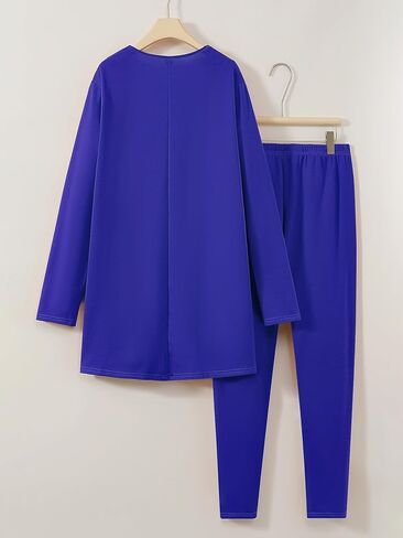 زائد حجم السراويل العمل غير الرسمية بدلة مجموعة السترة المزروعة سراويل المجهزة in Kuwait