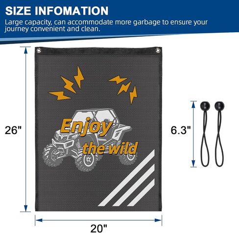 حقبة UTV ATV ATV Trash Bag شنقا أنماط تصميم خاصة على الطريق SXS ، RZR ، متوافقة مع Can-AM ، CFMOTO ، Teryx ، Kawasaki ، عربة الغولف ، علبة القوارب القطط القطبية القطب الشمالي ، إكسسوارات جنبًا إلى جنب in Kuwait