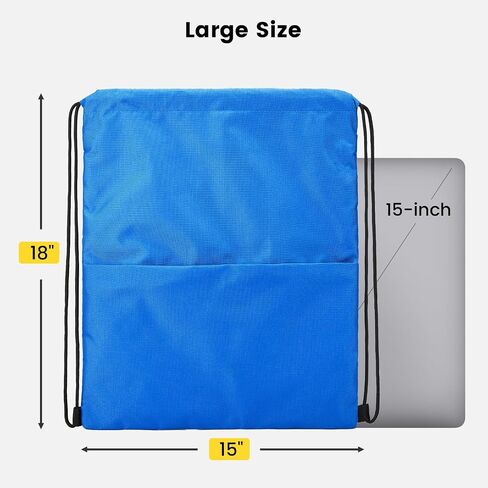 Vorspack Drawstring Backpack Water Resistant String Bag Sports Sackpack Gym Sack with Side Pocket for Men Women in Kuwait