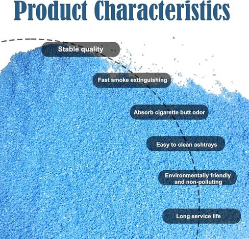 Ashtray Sand, Smokers Station Refill Sand 7Lb, Washable and reusable Silica Ash Tray Sand for Indoor and Outdoor Facilities (Black) in Kuwait