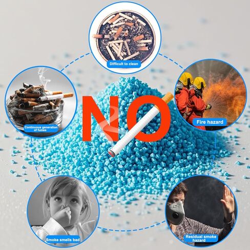 Ashtray Sand, Smokers Station Refill Sand 7Lb, Washable and reusable Silica Ash Tray Sand for Indoor and Outdoor Facilities (Black) in Kuwait