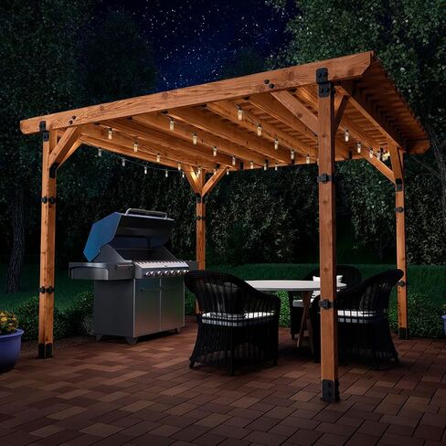 Ozco 56671 Laredo Sunset 6 بوصة × 6 بوصة قاعدة عمود مرتفعة مع سرج سكة واحدة، فولاذ مجلفن أسود (مجموعة واحدة لكل عبوة) in Kuwait