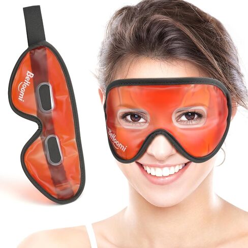 Cooling Eye Mask, Gel Eye Mask with Holes, Reusable Ice Mask, Cool Eye Ice Pack, Comfort Snug Fit, No Freeze, Cold Eye Compress for Home, Office, Relaxation, Morning Refreshment, Purple in Kuwait