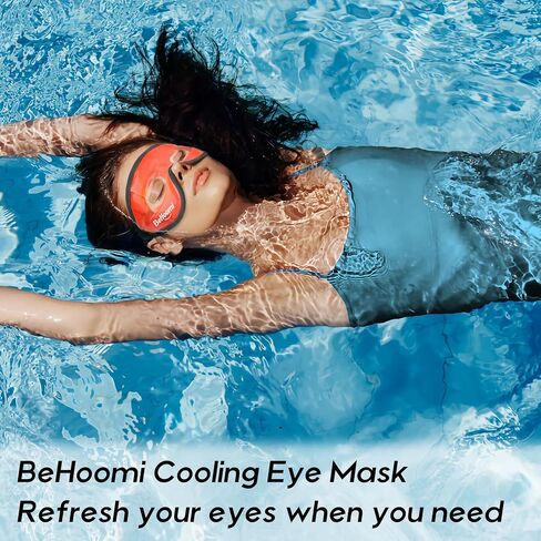 Cooling Eye Mask, Gel Eye Mask with Holes, Reusable Ice Mask, Cool Eye Ice Pack, Comfort Snug Fit, No Freeze, Cold Eye Compress for Home, Office, Relaxation, Morning Refreshment, Purple in Kuwait