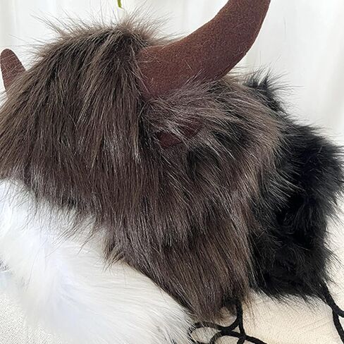 Winter Headwear with Cool Horns Suitable for Stage Shows Halloween Cosplay Stylish Furry Hat with Horns Headwear in Kuwait