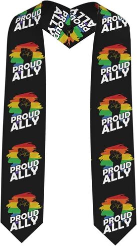 Progress Pride Flag Graduation Shawl,Honor Stole Graduation Scarf Sash 36in×5.1in in Kuwait
