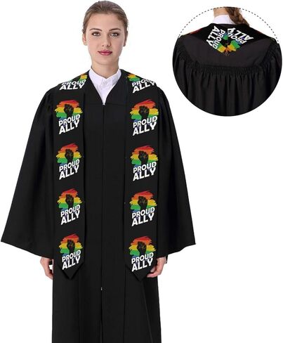 Progress Pride Flag Graduation Shawl,Honor Stole Graduation Scarf Sash 36in×5.1in in Kuwait