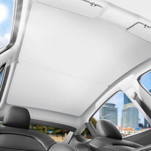 2024 سقف Sunshade Nonshade Non-SAG لنموذج Tesla Model y Glass Roof ، Sunshade قابلة للطي مع كيس تخزين ، عزل حراري الأشعة فوق البنفسجية يمنع فتحة السقف لعام 2021-2023 Tesla Model Y in Kuwait