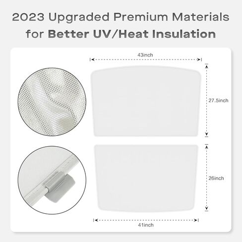 2024 سقف Sunshade Nonshade Non-SAG لنموذج Tesla Model y Glass Roof ، Sunshade قابلة للطي مع كيس تخزين ، عزل حراري الأشعة فوق البنفسجية يمنع فتحة السقف لعام 2021-2023 Tesla Model Y in Kuwait