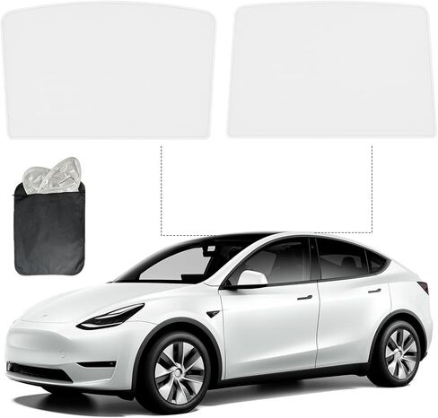2024 سقف Sunshade Nonshade Non-SAG لنموذج Tesla Model y Glass Roof ، Sunshade قابلة للطي مع كيس تخزين ، عزل حراري الأشعة فوق البنفسجية يمنع فتحة السقف لعام 2021-2023 Tesla Model Y in Kuwait