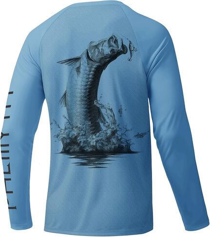 قمصان الصيد في باليث للرجال طويل الأكمام UPF 50+ T Shirt حماية أشعة الشمس تي شيرت الأشعة فوق البنفسجية in Kuwait