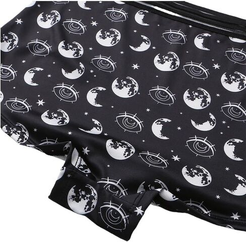 Morvia 3pcs Women Gothic Halloween Skulls Print Contrast Binding Boyshorts Underwear Elastic Waist Intimates Panties in Saudi Arabia