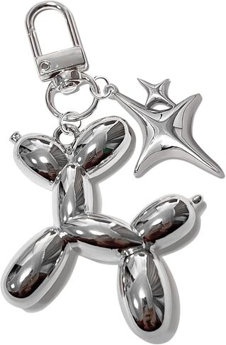 LAEKOU Cute Star Balloon Dog Keychain, Y2K Bag Charms Keychains Accessories for Women, Aesthetic Key Chain in Saudi Arabia