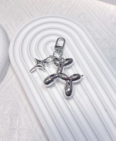 LAEKOU Cute Star Balloon Dog Keychain, Y2K Bag Charms Keychains Accessories for Women, Aesthetic Key Chain in Saudi Arabia