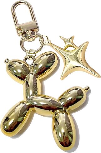 LAEKOU Cute Star Balloon Dog Keychain, Y2K Bag Charms Keychains Accessories for Women, Aesthetic Key Chain in Kuwait