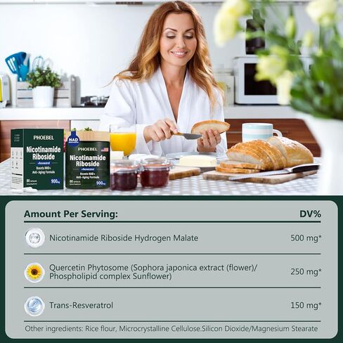 New Supplement Nicotinamide Riboside Resveratrol-900mg, Supplement for Men and Women(80 Capsules) in Saudi Arabia