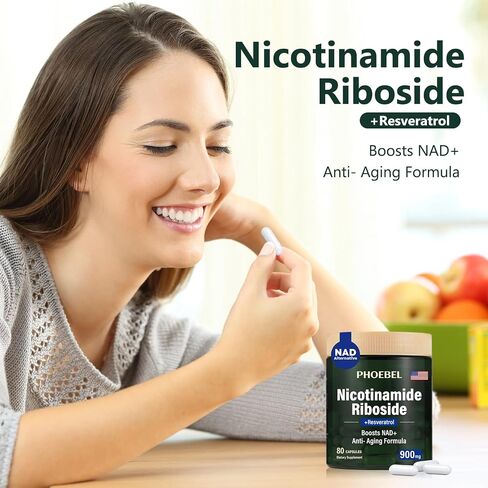 New Supplement Nicotinamide Riboside Resveratrol-900mg, Supplement for Men and Women(80 Capsules) in Saudi Arabia