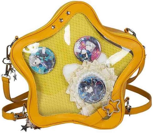 Ita Bag Star Shaped Purse, PU Leather Aesthetic Cute Crossbody Purse, Kawaii Pin Display Clear Shoulder Bag (Bare Bag) in Saudi Arabia