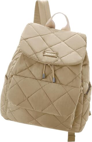 VASCHY Quilted Backpack Purse for Women, Lightweight Casual Puffer Flap Drawstring Backpack for Gym/Work/Travel/Hiking/Diaper Black in Saudi Arabia