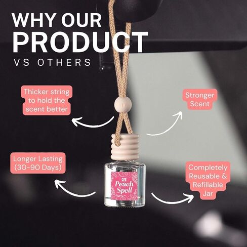 CE Craft Hanging Car Air Freshener – Fragrance Oil Diffuser with Essential Oils – Long-Lasting Aromatherapy Scents for Automobiles – 4 Pack, Masculine in Kuwait