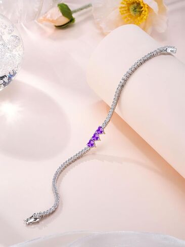 أساور التنس الفضية الفضية الاسترليني للنساء السحر الأحجار الكريمة الحجر in Kuwait