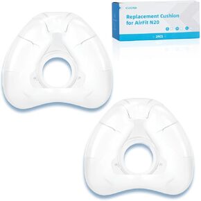 Replacement Nasal Cushion for ResMed AirFit N20, FSA/HSA Eligible, Compatible with Original Airfit N20 Frame, Reliable Seal & Perfect Fit Replacement Mask Cushion, Covers Nose, 2-Pack, Medium