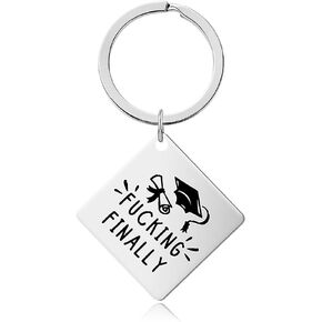 Funny Graduation Keychain Gift for Daughter Son Granddaughter Graduation Gifts for Boys Girls Class of 2025 Graduate Key Chain for Him Her High School College Graduation Gifts for Friend Bestie