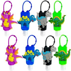 Kids Hand Sanitizer Travel Size Holder Keychain, Cute Mini Bottles for Girl, Boy, Baby Women,School,Backpack 1Oz Bulk（8pcs） (Dragon)