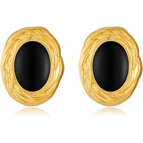 أقراط ذهبية كبيرة من Rauchbe للنساء عتيقة سوداء Opal onring onyx arities مجوهرات عصرية