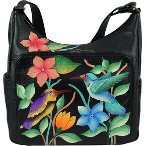 Anna by Anuschka Womens Zip-top Multi-compartment Tall Organizer Genuine Leather