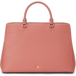 Lauren Ralph Lauren Crosshatch Leather Large Hanna Satchel
