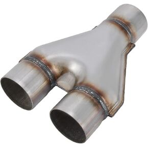 409 ديزل الفولاذ المقاوم للصدأ 3'Inlet/3''outlet العادم Y-pipe ، 3 بوصة واحدة/3 بوصة معرف الأنبوب المزدوج 10 "الطول الكلي