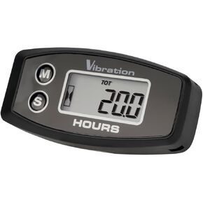 Runleader Digital Vibration Activated Hour Meter for Maintenance,Cordless Signal Detect for Garden Tractor Generator Compressor Motorcycle ATV Boat etc.