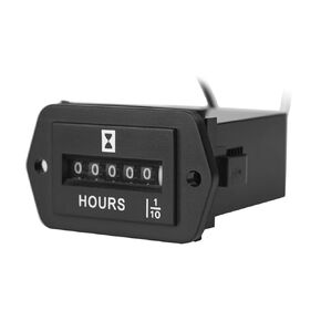 Wired Machine Hour Meter, Analog Hour Meter, Widely Used in Air Compressor Combine Harvesters Lawn Tractors Small Excavators. (AC 110-250V)