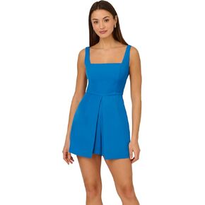 Adrianna Papell Womens Crepe Overlay Romper