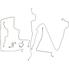 7 PC Complete Power Brake Line Kit Compatible with 1987-1995 Jeep Wrangler YJ Replace# JPB8701 JPB9302 JPB9502
