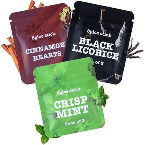 Plant Based Retro Sweets Cores 3 Packs, to Help Break Bad Habits Naturally, 9 Cores Total, Double Mint, Cinnamon, Black Licorice