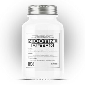 Powerful Nicotine Detox Cleanse - N-Acetyl Cysteine (NAC), Ashwagandha, Rhodiola | Craving Control, Mood Boost, Focus & Stress Relief | for Smokers & Vapors | Break The Addiction by NDCO