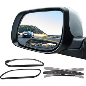 2PCS Blind Spot Mirror for Cars, Long Framed HD Glass Auto Blind Spot Mirrors, Convex 360° Wide Angle Side Rear View Mirrors, Mini Adjustable Car Rearview Mirror, Car Accessories