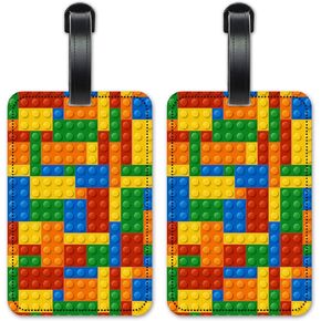 Building Blocks - Luggage ID Tags - Suitcase Identification Cards - Set of 2