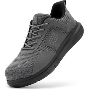 FitVille Exitra Wide Steel Toe Shoes for Men Puncture Proof Composite Toe Safety Work Shoes with Arch Support