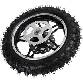 2.5‑10in Rear Wheel Rim Tyre Assembly Nonslip Wearproof motorcycle motocross tirespit bike rim 10 inch Dirt Bike Rear Wheel, 10 Inch Pit Bike Rim, Bicycle Tire for Off Road Motorcycles Dirt Pit Bikes