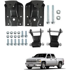 Rear Leaf Spring Hanger Bracket Shackle Kit Replacement for 1999-2013 Sierra Silverado 1500