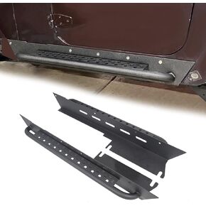 KUAFU Armor Rocker Guard Sliders Compatible with 1997-2006 Wrangler TJ Steel Running Board Side Step Nerf Bar