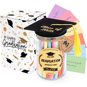 80 Positive Messages Graduation Gifts for Her Him 2025, High School College Graduation Gifts for Her Women Him Men Class of 2025 Affirmations Jar