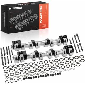 A-Premium 16Pcs Aluminum Shaft Mount Rocker Arms Kit with Needle Bearings Compatible with Ford FE 352-428, 1.75 Ratio