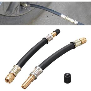 2 PCS امتدادات صمام الإطارات CAR ، 8.25 بوصة امتدادات صمام إطارات السيارة مرنة ، امتداد صمام إطارات الهواء ، Universal for Opencles RVS (أسود)