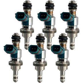 حقن الوقود 6pcs 23250-31020 متوافق مع لكزس 2006-2013 IS250 2.5L V6 2006 GS300 3.0 V6 متوافق مع FJ764 23209-39055 23209-31020