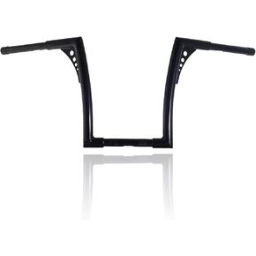 Gloss Black 14 Inch Rise 1-1/4'' Batwing Ape Hangers Handlebar Compatible With Harley Softail FLST FXST Sportster XL 883 1200 Touring Road Glide+Road King