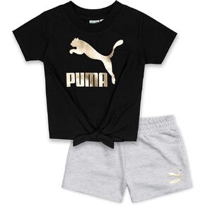 PUMA Girls' T7 Classics Tshirt & Short Set